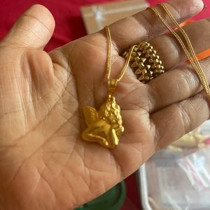 18k Saudi gold necklace 18inch